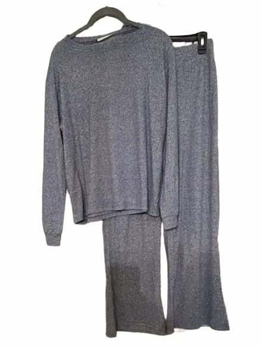 Zenana Lounge Set Size M Blue Heather Long Sleeve Top Pants